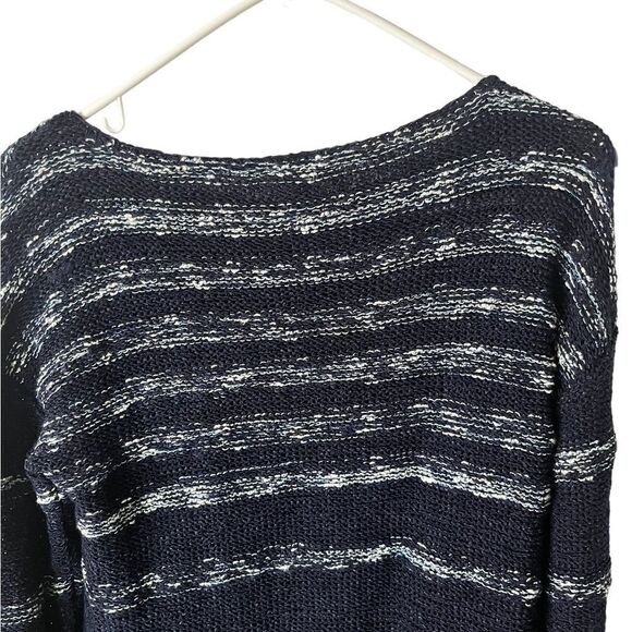 Talbots Chunky Knit Blue Striped Sweater - Picture 9 of 9